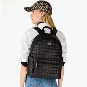 Kate Spade Camden Quilted Backpack(NWT) NEW Kate Spade Camden Quilted Leopard Backpack Large Brown  main image 4